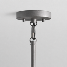 Andreas Fluted Glass Pendant in Black, Canopy Detail