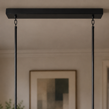 Arcachor Rectangular Faceted Crystal Chandelier in Bronze, 54", Canopy Detail