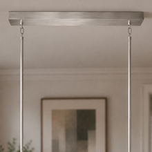 Arcachor Rectangular Faceted Crystal Chandelier in Nickel, 54", Canopy Detail