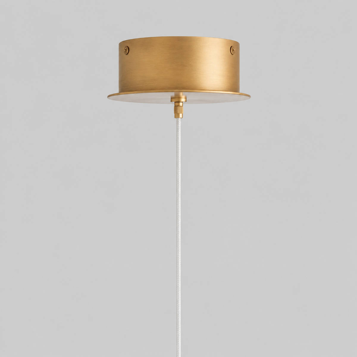 Arica Snowflake Alabaster Pendant in Brass, Canopy Detail
