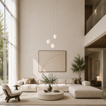 Arica Snowflake Alabaster Round Chandelier, 10.5", Brass, Living Room