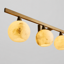 Arica Snowflake Alabaster Wall Lighting, 38", Brass, Body Detail