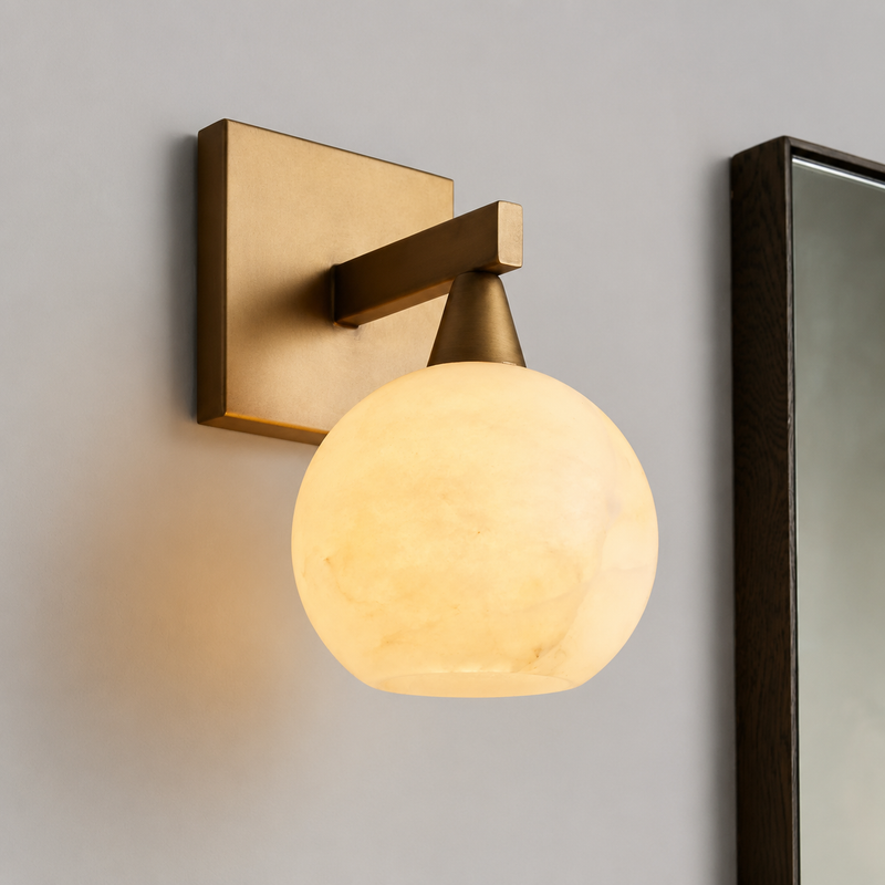 Arica Snowflake Alabaster Wall Lighting