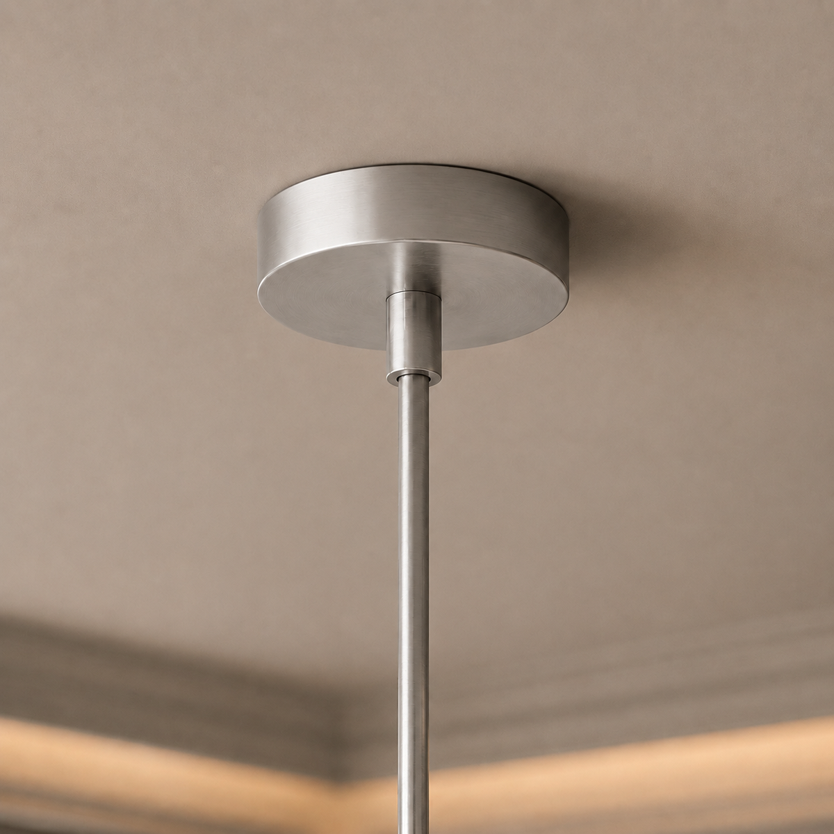 Audubor Crystal Prism Pendant in Nickel, Canopy Detail