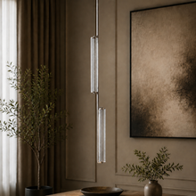 Audubor Crystal Prism Pendant in Nickel, Main Light Off