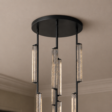 Audubor Round Crystal Prism Chandelier in Bronze, 24", Canopy Detail