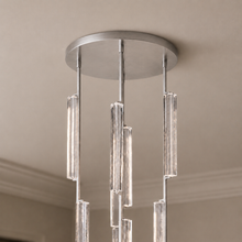 Audubor Round Crystal Prism Chandelier in Nickel, 24", Canopy Detail