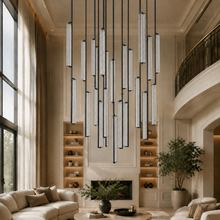 Audubor Round Crystal Prism Chandelier in Bronze, 56", Main Light Off