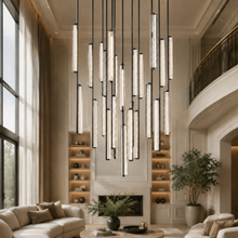Audubor Round Crystal Prism Chandelier in Bronze, 56", Main Light On