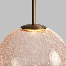Casen Glass Pendant with Crackle Glass, Body Detail
