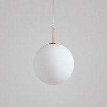Casen Glass Pendant with Opal Glass, Main Light Off
