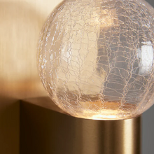 Casen Glass Wall Light with Crackle Glass, Body Detail