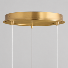 20" Casen Round Glass Chandelier with Crackle Glass, Canopy Detail