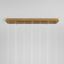 55" Casen Square Glass Chandelier with Crackle Glass, Canopy Detail