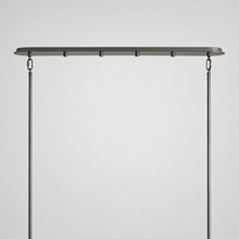 72" Delsie Oval Fluted Glass Chandelier in Bronze with Smoke Glass, Canopy Detail