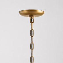 Brass Canopy Detail of Ghiaccio Round Textured Glass Chandelier