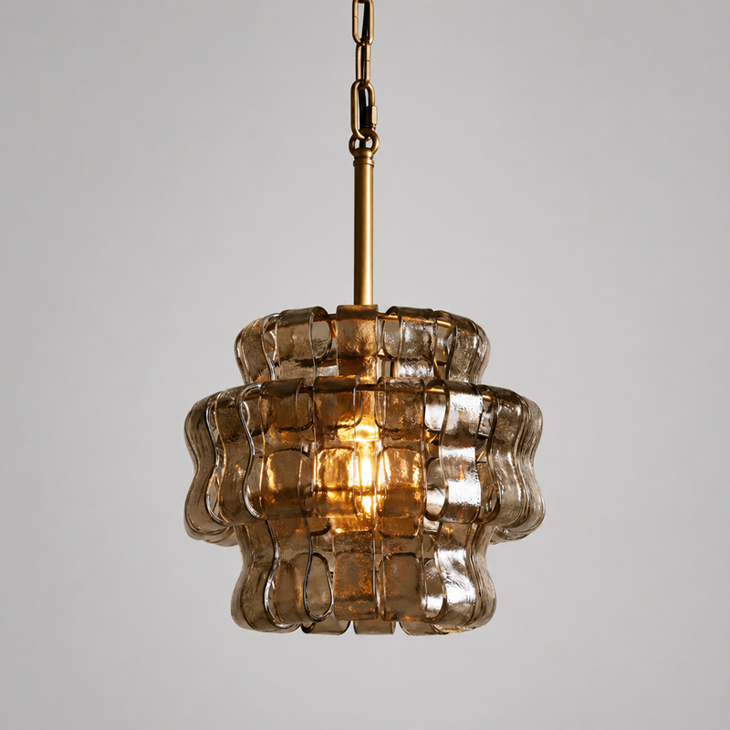 Ghiaccio Textured Glass Pendants