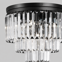 Leyland Crystal Wall Light in Black, Canopy Detail
