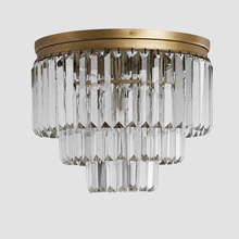 Leyland Crystal Wall Light in Brass, Main Light Off
