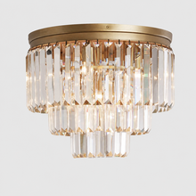 Leyland Crystal Wall Light in Brass, Main Light On