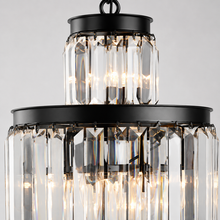 Leyland Crystal Pendant in Black, Canopy Detail