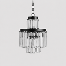 Leyland Crystal Pendant in Black, Main Light Off