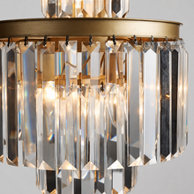 Leyland Crystal Pendant in Brass, Canopy Detail