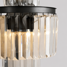 Leyland Crystal Wall Light in Black, Canopy Detail
