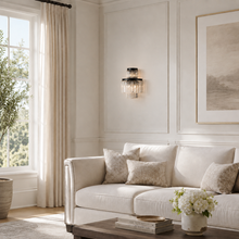Leyland Crystal Wall Light in Black, Detail