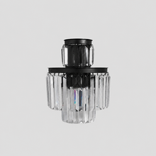 Leyland Crystal Wall Light in Black, Main Light Off
