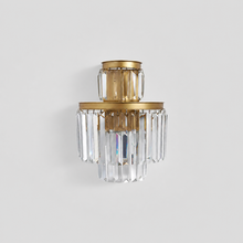 Leyland Crystal Wall Light in Brass, Main Light Off