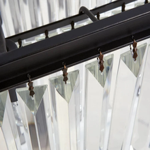 Leyland Multi-Tier Squared Crystal Chandelier in Black, Canopy Detail