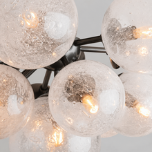 Mandoza Glass Bubble Flushmount Light with Bronze Finish, Body Detail