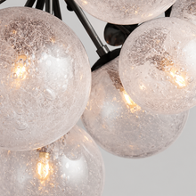 27" Mandoza Round Bubble Glass Chandelier with Bronze Finish, Body Detail