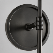 5.5" Rhodes Fabric Wall Light with Bronze Finish, Linen Shade and Frame Detail