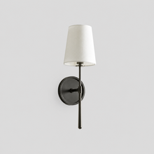 5.5" Rhodes Fabric Wall Light with Bronze Finish, Light Off
