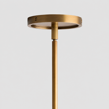 42" Rhodes Round Fabric Chandelier with Brass Finish, Canopy Detail