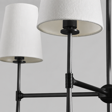 48" Rhodes Round Fabric Chandelier with Bronze Finish, Body Detail