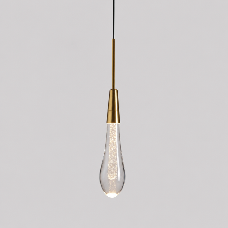 Soltaire Bubble Glass Raindrop Pendant