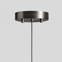 Soltaire Bubble Glass Raindrop Pendant in Bronze, 5", Canopy Detail