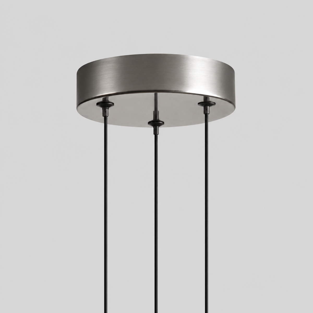 Soltaire Bubble Glass Raindrop Pendant in Bronze, 6", Canopy Detail