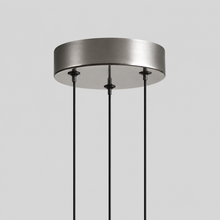 Soltaire Bubble Glass Raindrop Pendant in Bronze, 6", Canopy Detail