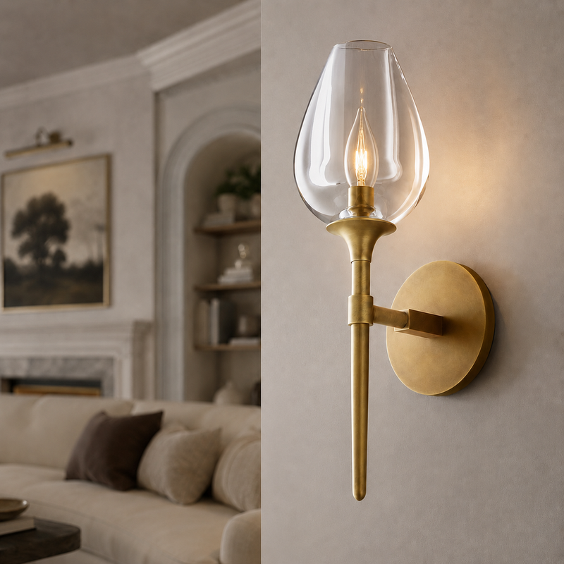 Tulipa Linear Crystal Wall Lighting