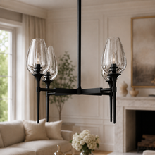 Tulipa Round Crystal Chandelier in Bronze, 27", Main Light Off