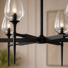 Tulipa Round Crystal Chandelier in Bronze, 42", Body Detail